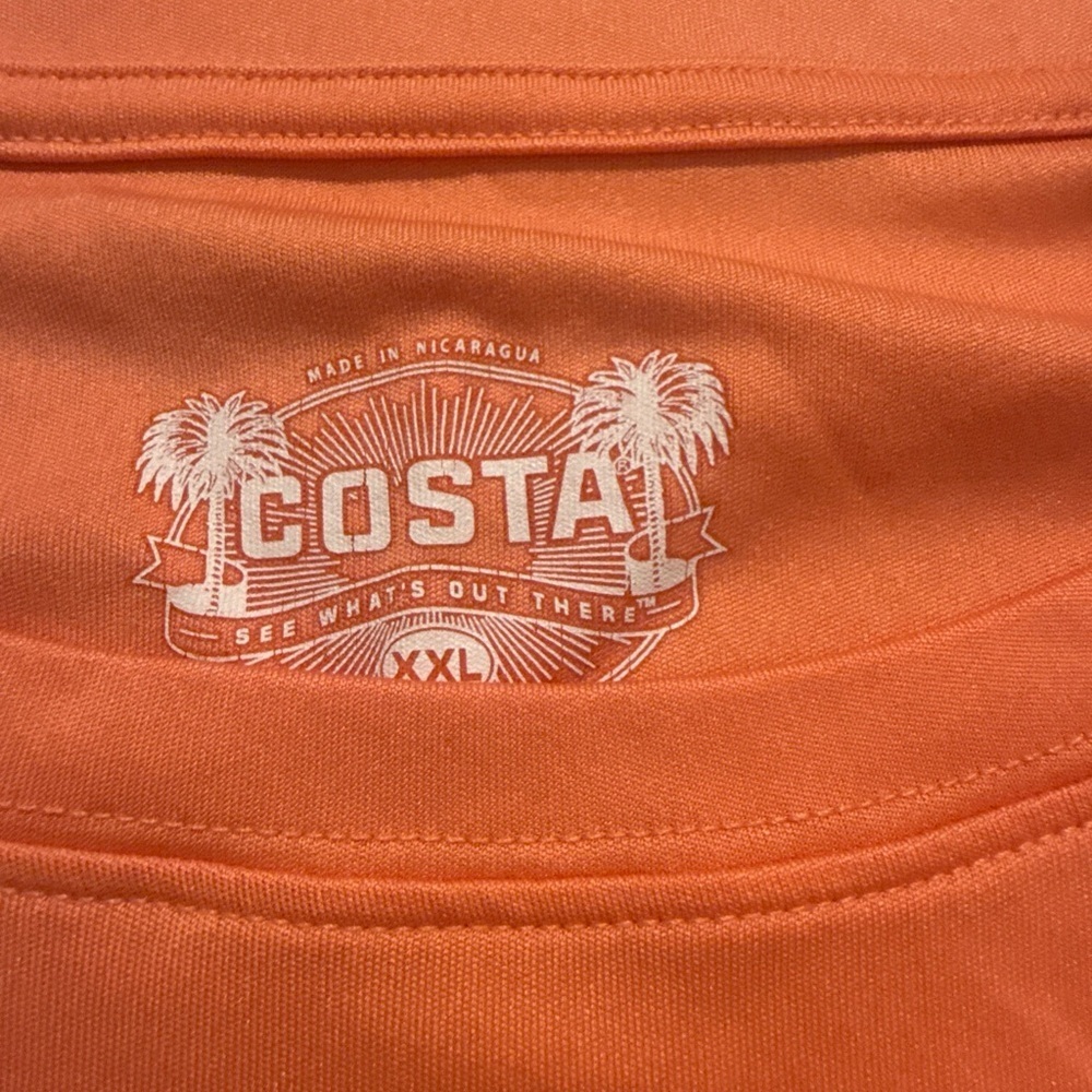 Men's Costa Technical Crew Long Sleeve T-Shirt in Salmon size Large - Picture 3 of 15